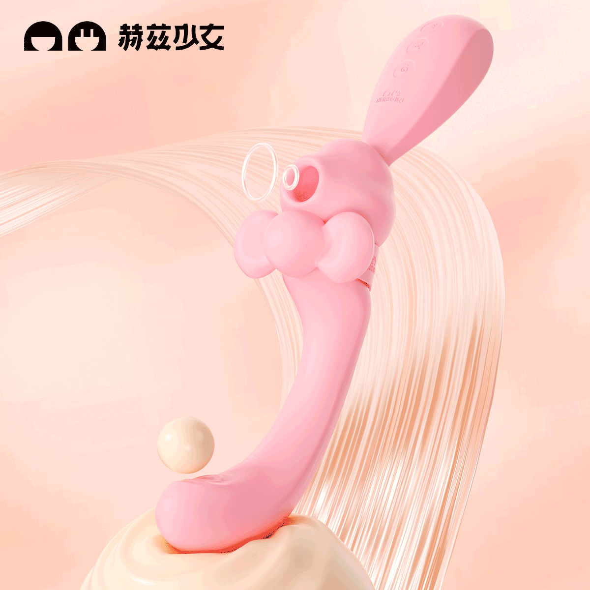 赫茲少女 #808 彎彎兔🐇智能吸吮+G點拍打棒 商品圖 3
